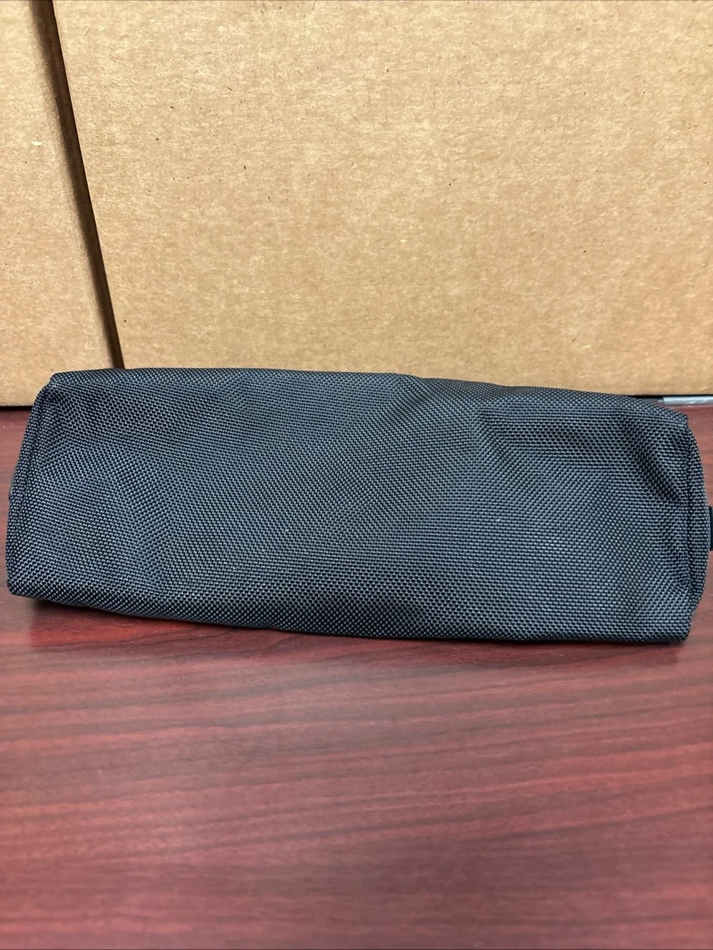 TUMI Black Ballistic Accent Zip Up Accessory Cord Travel Pouch Case Bag